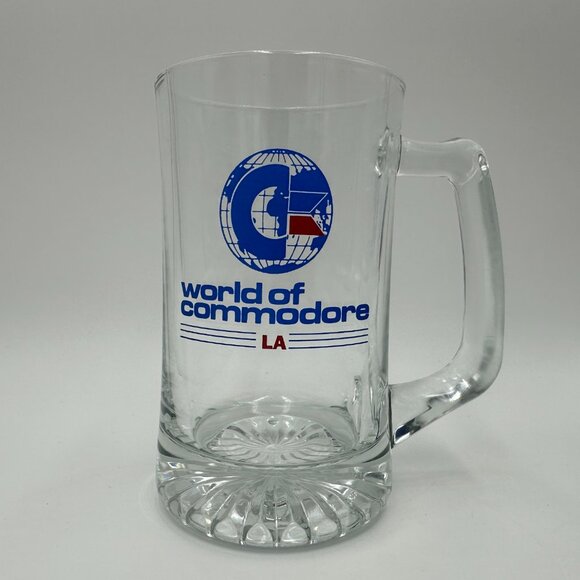 2 Vintage 1989 World Of Commodore Expo Los Angeles 12 oz Beer Mugs - Picture 2 of 12